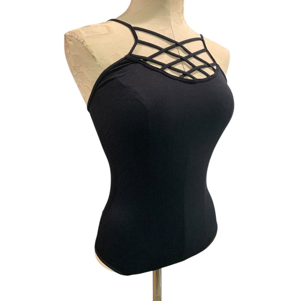 One Size Dynamic Seamless Apparel Lattice Bodysuit Black Womens